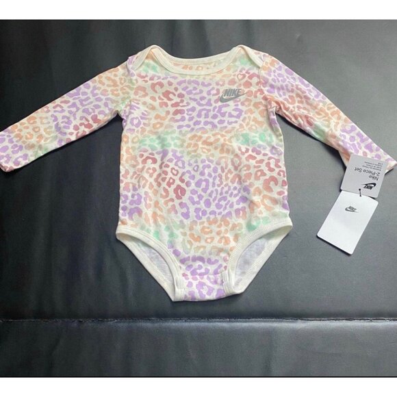 NWT Nike Leopard Print One Piece & Leggings Set Baby Girls size 3M - Picture 2 of 3